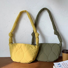 Stone Pattern Shoulder Bag Space Cotton Handbag Large Capacity Tote