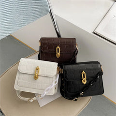 Stone Pattern Crossbody Bag Women Handbag Shoulder Bag PU Leather Hand Bag