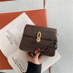 Stone Pattern Crossbody Bag Women Handbag Shoulder Bag PU Leather Hand Bag