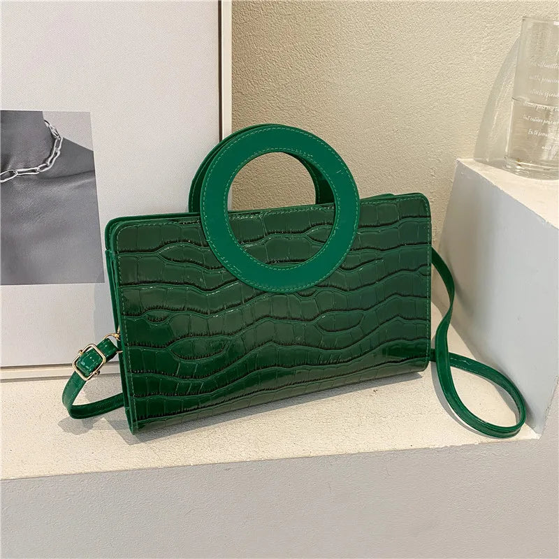 Stone Pattern Women's Handbag Shoulder Crossbody Bags High PU Leather