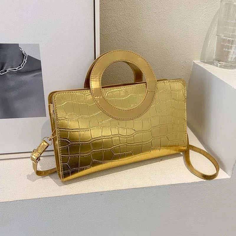 Stone Pattern Women's Handbag Shoulder Crossbody Bags High PU Leather
