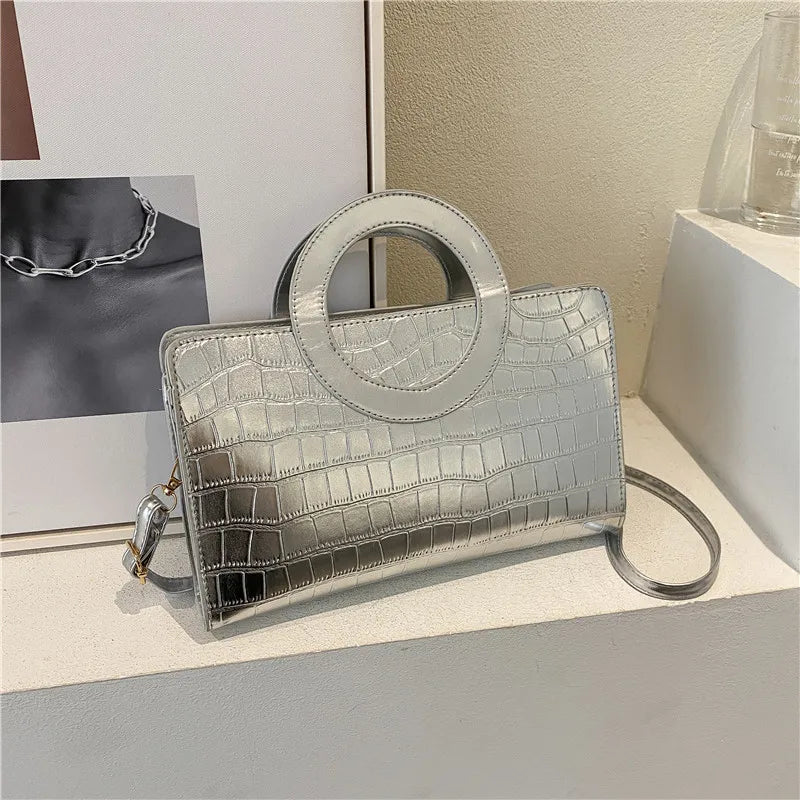 Stone Pattern Women's Handbag Shoulder Crossbody Bags High PU Leather