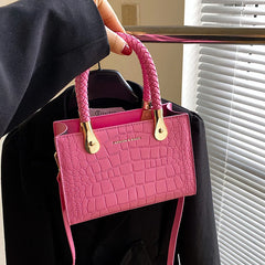 Stone Pu Leather Crossbody Bags for Women Small Tote Shoulder Bag