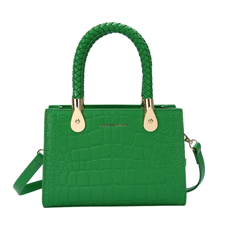 Stone Pu Leather Crossbody Bags for Women Small Tote Shoulder Bag