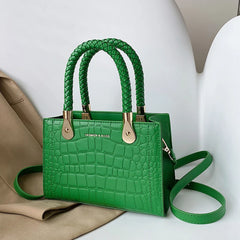 Stone Pu Leather Crossbody Bags for Women Small Tote Shoulder Bag