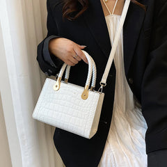 Stone Pu Leather Crossbody Bags for Women Small Tote Shoulder Bag
