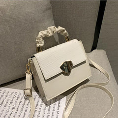 Stone Grain Messenger Bag Lady Shoulder Bag PU Leather Handbag