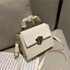 Stone Grain Messenger Bag Lady Shoulder Bag PU Leather Handbag