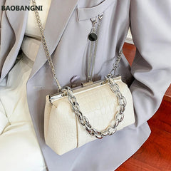 Stone Pattern Chain Tote Bag Women's Handbag