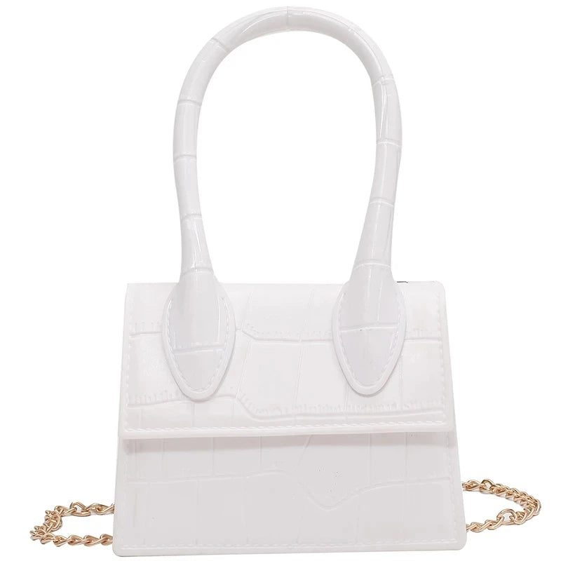Stone Pattern Mini Tote Bag Summer High-Quality PU Leather Women's Handbag