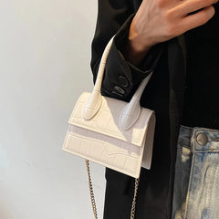 Stone Pattern Mini Tote Bag Summer High-Quality PU Leather Women's Handbag
