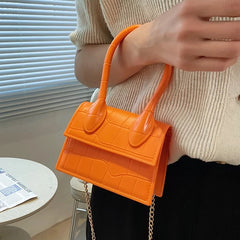 Stone Pattern Mini Tote Bag Summer High-Quality PU Leather Women's Handbag