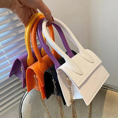 Stone Pattern Mini Tote Bag Summer High-Quality PU Leather Women's Handbag