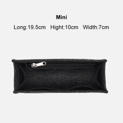 Felt Storage Purse Organizer Insert with Zipper - Handbag & Tote Shaper