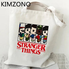 Stranger Things Shopping Bag Recycle Jute Canvas Tote Sac