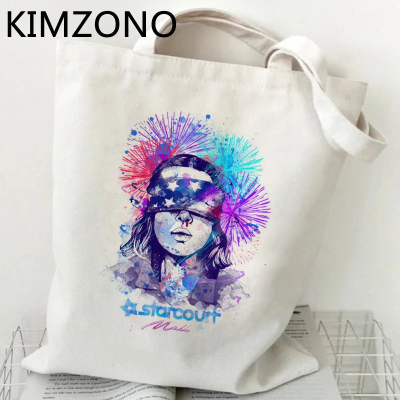 Stranger Things Shopping Bag Recycle Jute Canvas Tote Sac