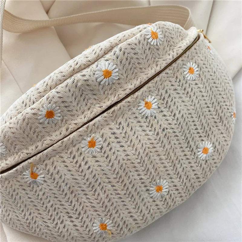 Straw Waist Pack Bag Purse Casual Pouch Travel Fanny Bag Cell Phone Pocket