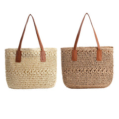 Vintage Woven Shoulder Bag Bohemian Summer Vacation Shopping Pouch
