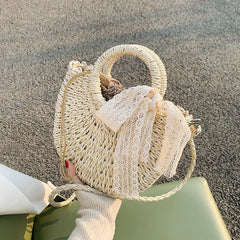 Straw Beach Bags For Women Vacation Beach Tote Woven Summer Crossbody Bag Purses