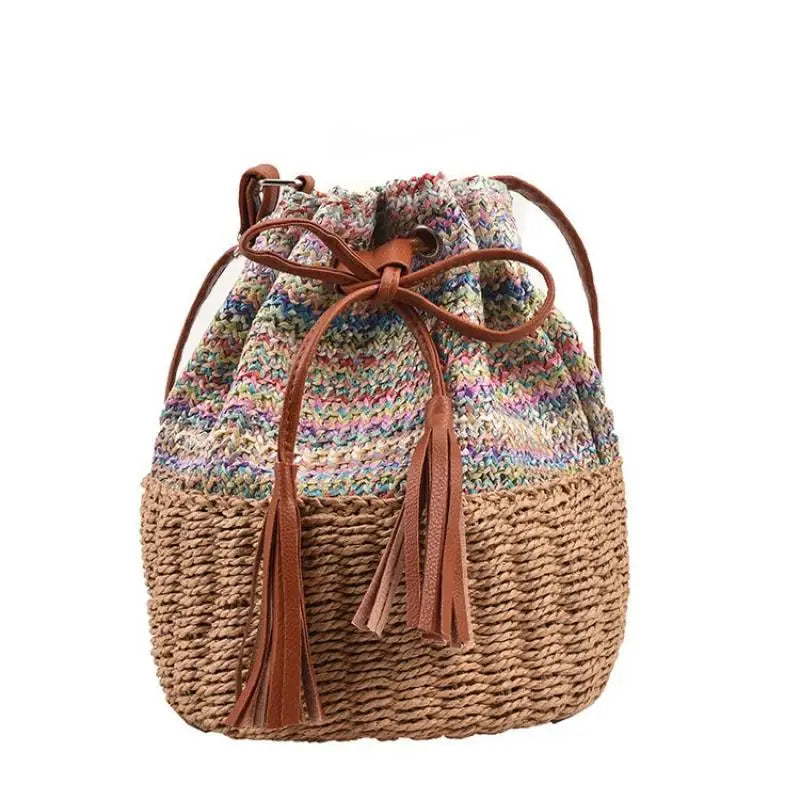 Straw Beach Shoulder Bags for Women Crossbody Bag Seaside Travel Handba