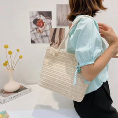 Straw Large-Capacity Women's Shoulder Bag Summer Handbag Tote