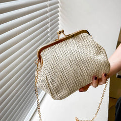 Raffia Boho Women Bag Waist Fanny Pack Crossbody Handbag B568