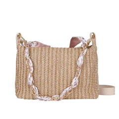 Straw Summer Shoulder Bags for Women Crossbody Small Flap Female Han