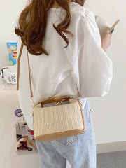 Straw Summer Women's Bag Tote Crossbody Shoulder Bags Handbag