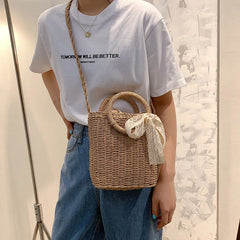Straw Weave Handbags Women Bags Vacation Female Shoulder Bag Crossbody