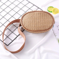 Women Straw Waist Bag Summer Woven Crossbody Bum Chest Hip Pouch