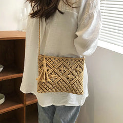 Straw Woven Cloud Bags For Women Summer Handbags Shoulder Bag