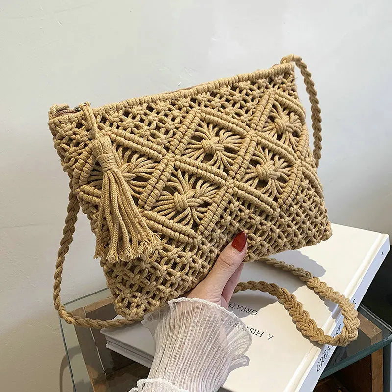 Straw Woven Cloud Bags For Women Summer Handbags Shoulder Bag