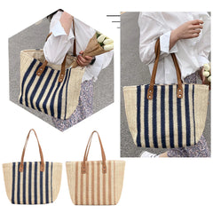 Straw Woven Shoulder Bags Women Summer Beach Vacation Ladies Travel Purse Totes