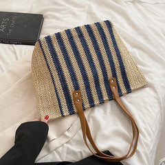 Straw Woven Underarm Shoulder Bags Women Summer Beach Female Shopper Handbags