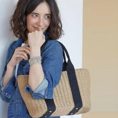 Straw Woven Women Handbag Shoulder Bag Large Capacity