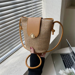 Straw Woven Women's Bag Summer Crochet Bag Versatile Messenger Bag