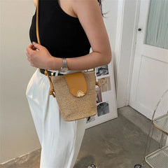 Straw Woven Women's Bag Summer Crochet Bag Versatile Messenger Bag