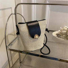 Straw Woven Women's Bag Summer Crochet Bag Versatile Messenger Bag