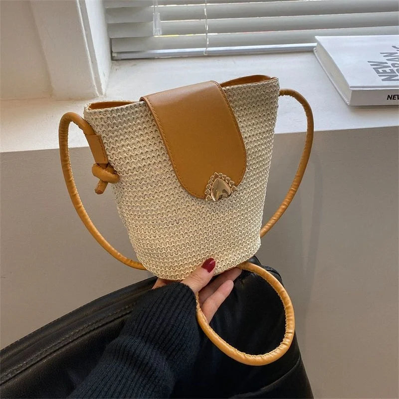 Straw Woven Women's Bag Summer Crochet Bag Versatile Messenger Bag