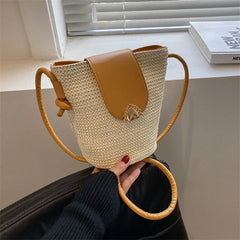 Straw Woven Women's Bag Summer Crochet Bag Versatile Messenger Bag