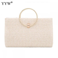 Tassel Handbag Women Wedding Party Clutch Bags Chain Circular Ring Bolsa Feminin