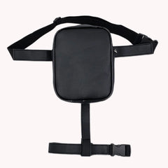 Street Crossbody Bags Fanny Pack PU Leather Phone Pouch Small Purse Zipper Solid