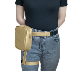 Street Crossbody Bag Unisex Waist Leg Bag PU Leather Fanny Pack Small Purse