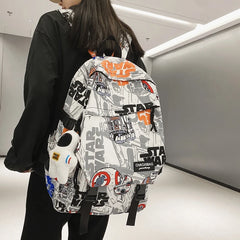 Graffiti Street Backpack Unisex Schoolbag Large Capacity Outdoor Travel