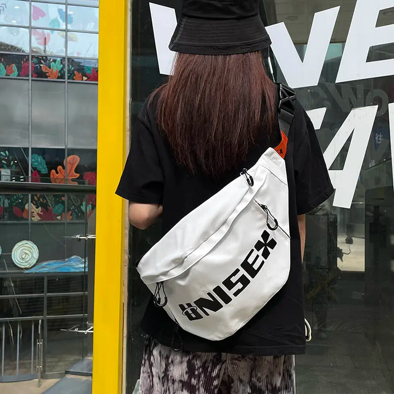 Street Hip Hop Waist Bag Unisex Fanny Pack Large Capacity Shoulder Crossbody Bag