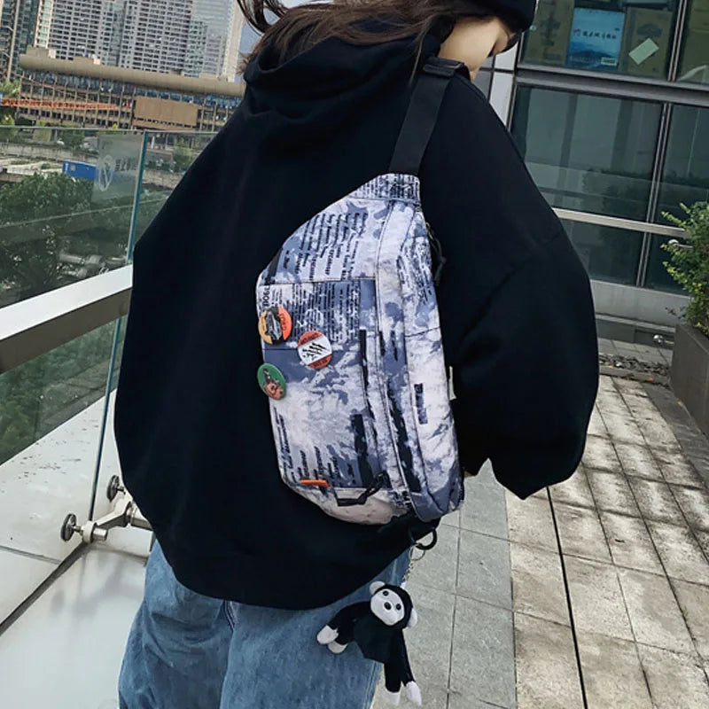 Street Hip-hop Waist Bag Unisex Fanny Pack Large Capacity Shoulder Crossbody