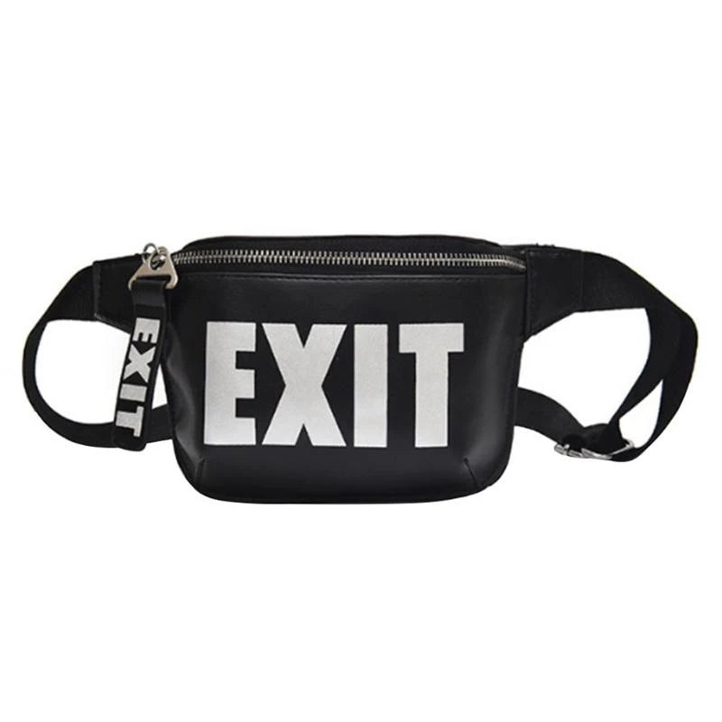 Women's Waist Bag PU Leather Chain Bananka Bags Lady's Belt Bag Fanny Pack