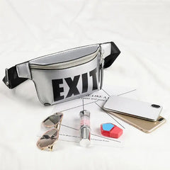 Women's Waist Bag PU Leather Chain Bananka Bags Lady's Belt Bag Fanny Pack