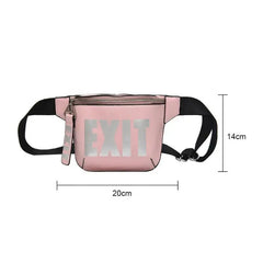 Women's Waist Bag PU Leather Chain Bananka Bags Lady's Belt Bag Fanny Pack