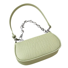 Street Retro Underarm Zipper Single Shoulder Small Crocodile Pattern